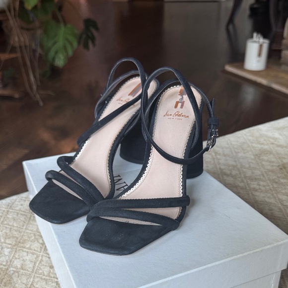 Sam Edelman Black Strappy Heels - Picture 1 of 3